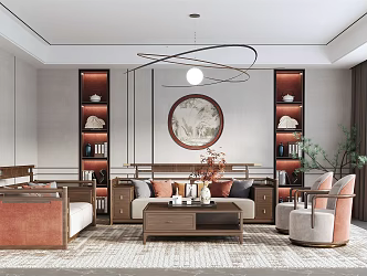 New Chinese Living Room 3d model