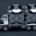 Advanced Futuristic Metallic Space Vehicle With Cargo Module For Cosmic Exploration