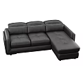 Modern Dark Sectional Sofa With Multiple Seats And Chaise Lounge Design 3d model