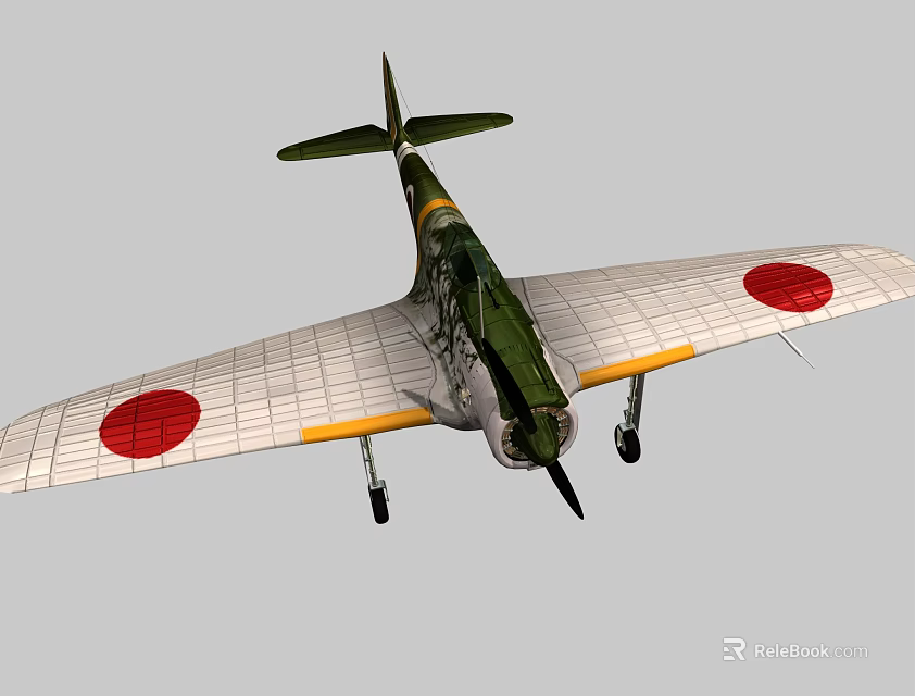 Vintage Green Passenger Plane With White Wings Red Markings And Classic Exterior Design 3d model 