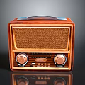 Vintage Retro Radio With Wooden Case And Tuning Knobs AM FM Dial