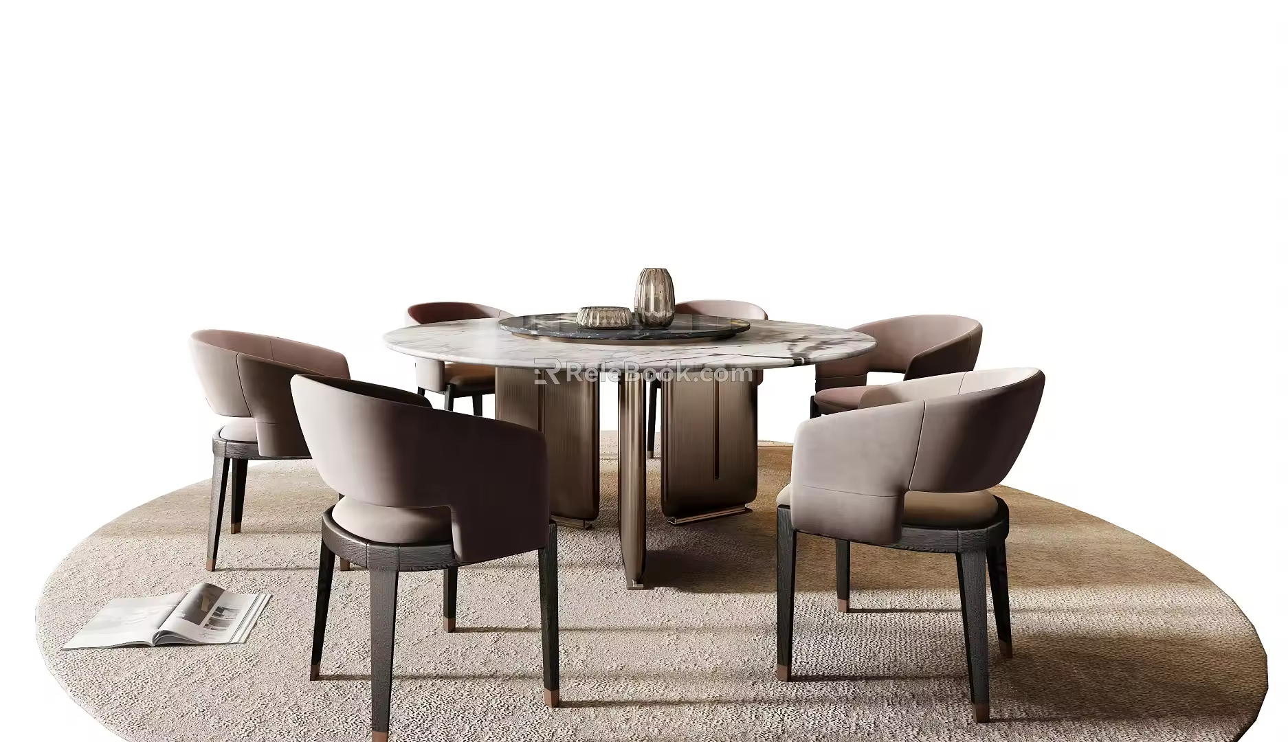 Minotti table combination 3d model