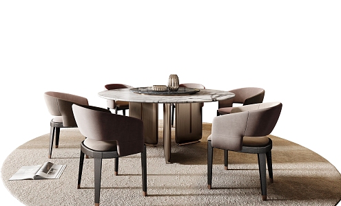 Minotti table combination 3d model