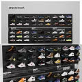 Sports Shoes Display With Diverse Styles In Sportswear Section