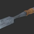 High Quality Hardware Tool Chisel with Wooden Handle and Sharp Metal Blade for Carpentry 3d model