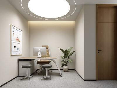 Modern Office Stomatology Hospital Office Area Manager Office No Main Light Office Top Door 3d model