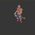 Game Movie Sci Fi Combat Robot Character With Armor And Large Weapon