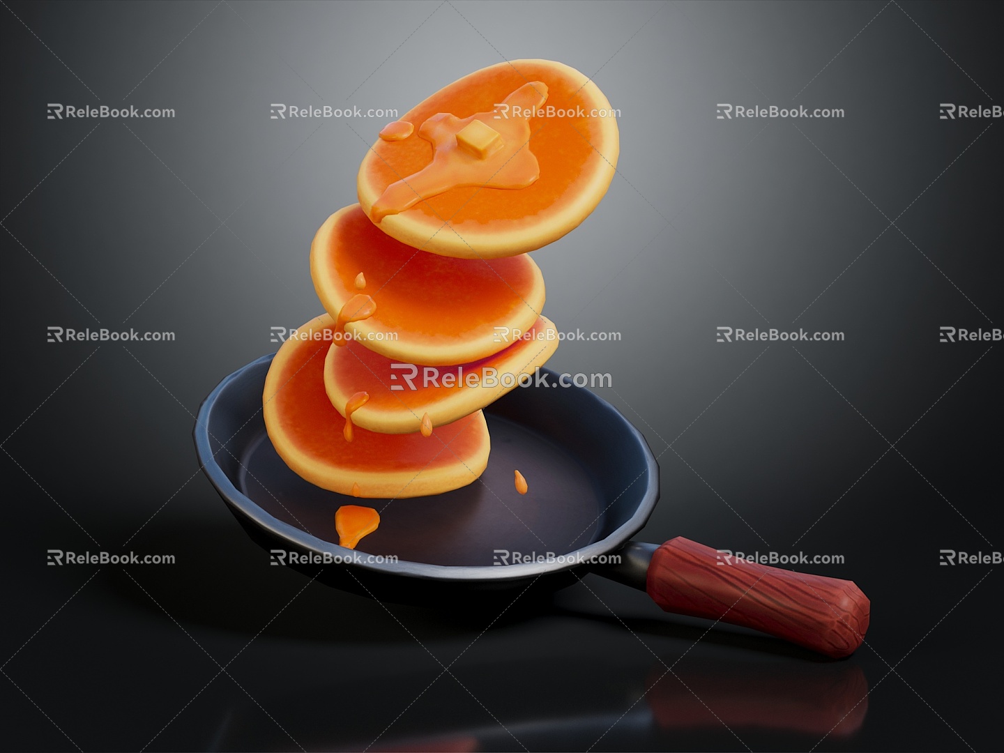 Modern Pan Pots Pot Bowl Corn Egg Cake 3d model