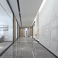 Modern Front Office Webcast Company Front Office Aisle 3d model