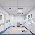 Hospital Outpatient Clinic Interior With Cabinets Stools And Medical Equipment
