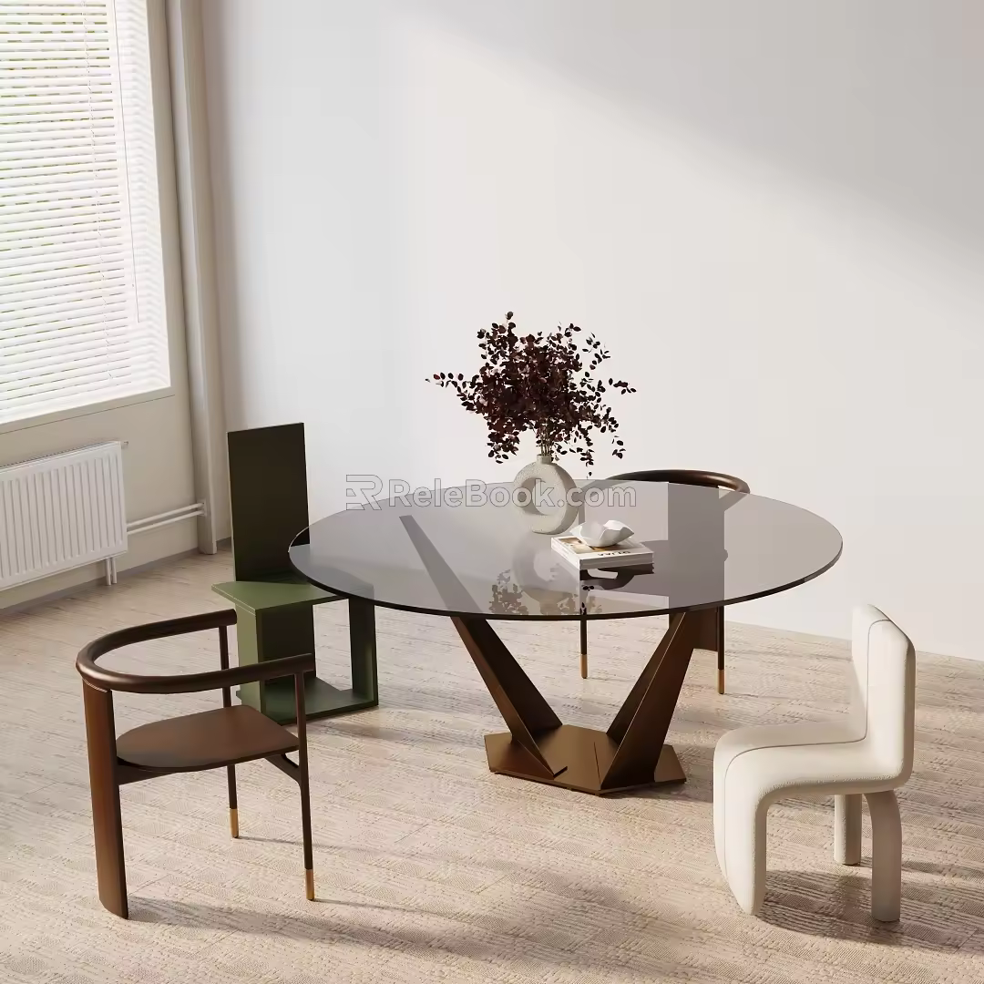Modern table combination 3d model