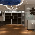 Kemflo Showroom Interior Design With Reception Counter Display Shelves And Lighting