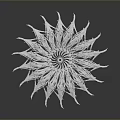 Unique Stylish Apparel With Spiral Crystal Design And Transparent Details