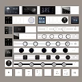 Modern switch socket switch 3d model