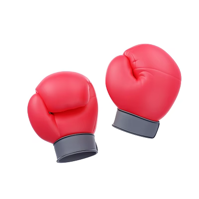 Professional Red Boxing Gloves With Durable Design For Sports Training Equipment 3d model