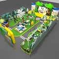 Feihuo Milk Powder Exhibition Booth With Green Grass Trees Cows And Seven Freshness Guarantees