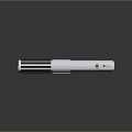 Lightsaber Weapon with Silver Black Gold Metal Design Button and Reflective Surface 3d model