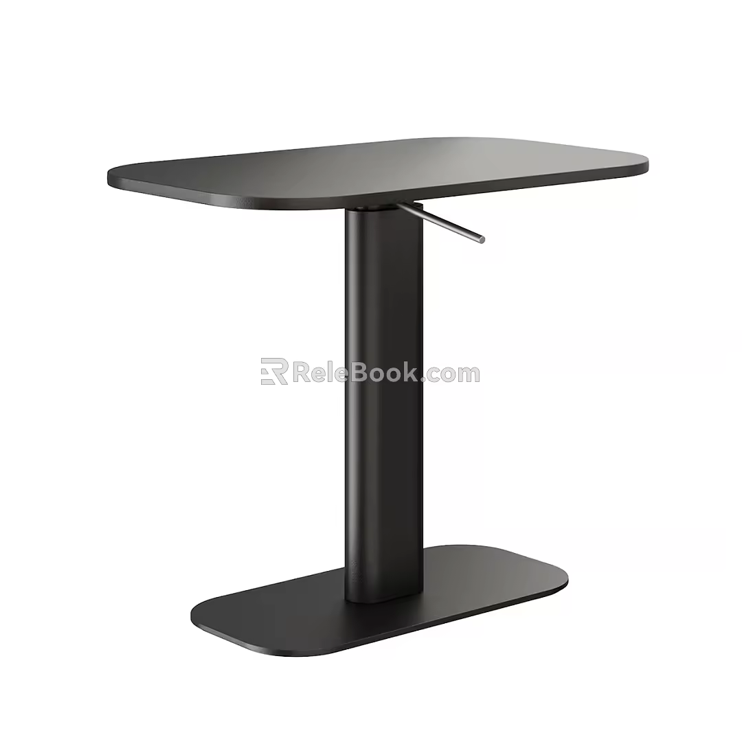 Arper Modern Side Table Minimalist Side Table Adjustable Side Table Coffee Table Black Side Table 3d model