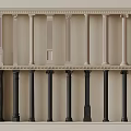 Various Architectural Columns Display On Upper And Lower Shelves With Classic Design