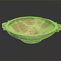 Terracotta Bowl Sculpture With Carved Red Brown Surface Patterns And Double Handles