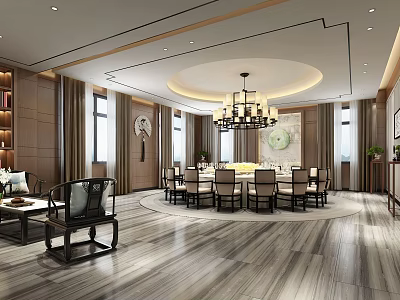 New Chinese-style private dining box 3d model New Chinese-style private dining box 3d model