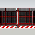 Red Mesh Safety Fencing With Warning Stripes For Construction Site Protection