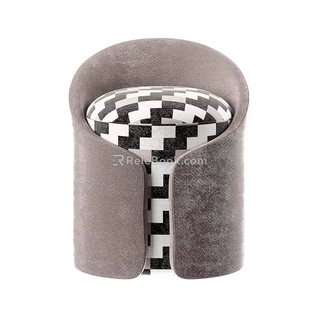 Sofa Stool Dressing Stool Low Stool Round Stool 3d model