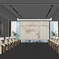 New Chinese-style Reception Room Meeting Room Meeting Room Reception Room Sofa New Chinese-style Screen 3d model
