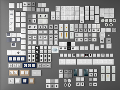 Modern Switch Combination 3d model