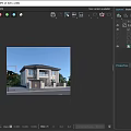 Single Family Villa Exterior With Traditional Black Roof White Walls Large Windows And Front Gate