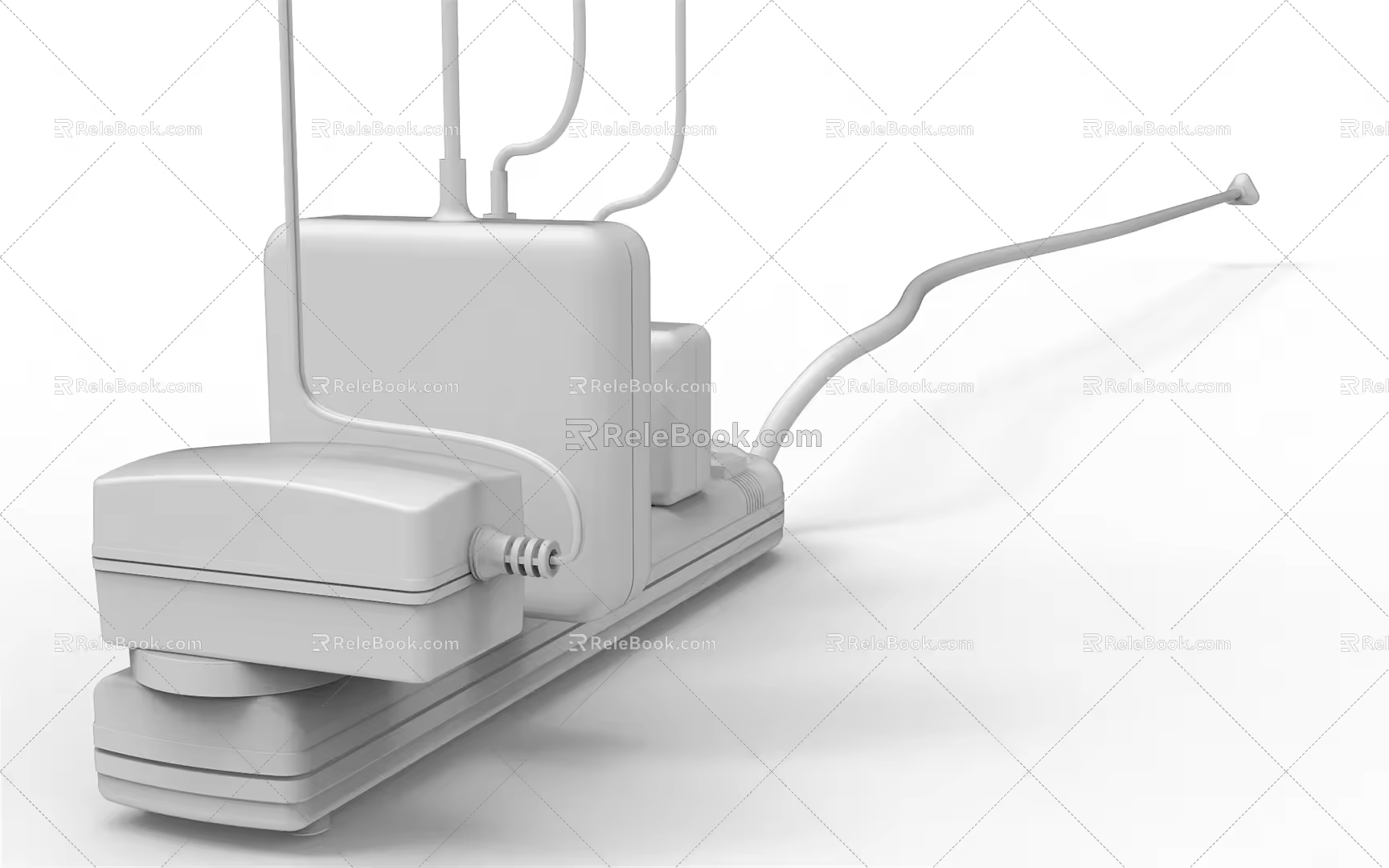 Modern socket transformer plug 3D 3d model