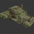 Rusted Vintage Truck With Old Metal Body And Detailed Design Features