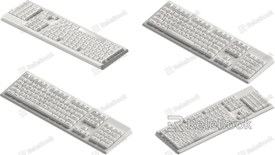 Modern Computer Keyboard White Mechanical Keyboard Keyboard Combination White Computer Keyboard Computer Peripherals model