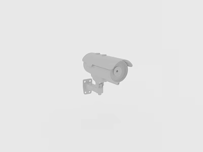 Outdoor Surveillance Security Camera With Wall Mount Bracket And HD Lens Function 3d model