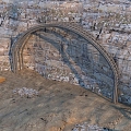 The construction site of the cave gate develops the mountain excavator stone transportation and transportation of stone slag truck mountain mountain body excavation gravel pile. 3d model