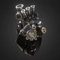 Mechanical Heart Machine Heart Cyberpunk Heart Steampunk 3d model
