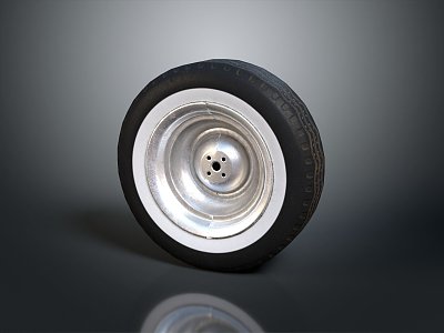 Modern tire wheel Volkswagen wheel hub 3d model