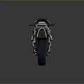 Modern Light Blue Motorcycle with Streamlined Body and Black Wheels Design