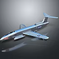 Silver Passenger Aircraft Model With Metallic Finish USAF Emblem On Wing Sleek Design And Reflection