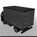 Silver Box Truck with Cargo Container and Modern Cab Design in 3D Rendering View 3d model