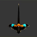 3D Anthropomorphic Creature Character Design With Spiked Ears Orange Shirt And Clawed Feet