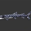 Shark Shaped Decorative Figure Made With Blue And White Blocks On Reflective Surface