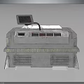 Industrial Equipment With Digital Screen Control Panel Metal Casing And Ventilation Grilles