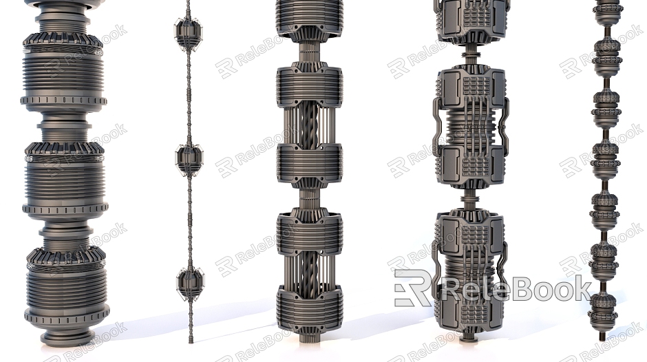 Sci-fi Pipe Hose Cable model