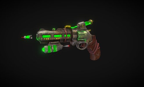 Guns Diesel Punk Bullets 3d model