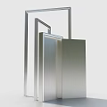 Modern Metal Frame Geometric Structure With Clean Lines And Minimalist Design