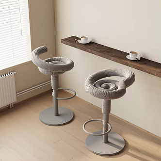 Modern Bar Chair Combination Bar Chair 3d model