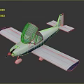 Sleek White Blue Passenger Aircraft with Transparent Canopy and Single Engine Design