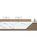 Modern reception desk 3d model