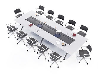 Modern Meeting Table and Chair Simple Meeting Table and Chair 3d model